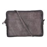 BloomSleeve Leeds 16" Ash Gray Hakiki Deri Laptop & Tablet Kılıfı