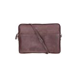 BloomSleeve Leeds 16" Mahogany Dark Brown Hakiki Deri Laptop & Tablet Kılıfı