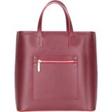 Bloomtote Valetto Burgundy Hakiki Deri Omuz Çantası / Tote Bag - 28 x 29 x 12 cm - Bordo