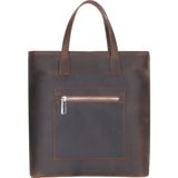 Bloomtote Valetto Sienna Hakiki Deri Omuz Çantası / Tote Bag - 28 x 29 x 12 cm - Acı Kahverengi