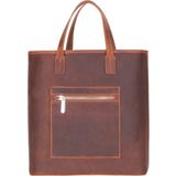 Bloomtote Valetto Terracotta Hakiki Deri Omuz Çantası / Tote Bag - 28 x 29 x 12 cm - Acı Kahverengi