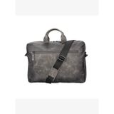 BloomUrban Shield 13"-14" Ash Gray Deri Laptop / Macbook Çantası