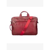 BloomUrban Shield 13"-14" Crimson Red Deri Laptop / Macbook Çantası