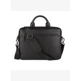 BloomUrban Shield 16" Siyah Deri Laptop / Macbook Çantası