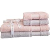 Blossom Best Set Hamam Takımı - Gri Pembe - 70 x 150 cm