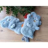 Blotch Kışlık Figürlü Bebek Peluş Boyundan Askılı Mavi Renk Eldiven