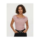 BLOUSE Kayık Yaka Dökümlü Bluz