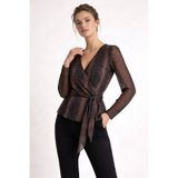 BLOUSE Modern V Yaka Bluz