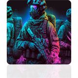 BLS 30X30 cm Büyük Boy Oyuncu Mouse Pad Kaymaz Taban Fare Altlığı Gaming Mousepad L - Neon - 01