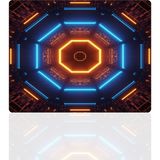 BLS 48X40 cm Büyük Boy Oyuncu Mouse Pad Kaymaz Taban Fare Altlığı Gaming Mousepad L - Neon - 03