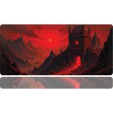 BLS 70X30 cm Büyük Boy Oyuncu Mouse Pad Kaymaz Taban Fare Altlığı Gaming Mousepad Xl - Castle - 04