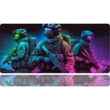 BLS 70X30 cm Büyük Boy Oyuncu Mouse Pad Kaymaz Taban Fare Altlığı Gaming Mousepad Xl - Neon - 01