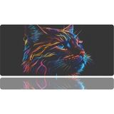BLS 70X30 cm Büyük Boy Oyuncu Mouse Pad Kaymaz Taban Fare Altlığı Gaming Mousepad Xl - Neon - 04