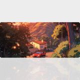 BLS 90X40 cm Büyük Boy Oyuncu Mouse Pad Kaymaz Taban Fare Altlığı Gaming Mousepad XXL Araba Desenli - Garage - 01