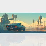 BLS 90X40 cm Büyük Boy Oyuncu Mouse Pad Kaymaz Taban Fare Altlığı Gaming Mousepad XXL Araba Desenli - Garage - 03