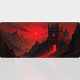 BLS 90X40 cm Büyük Boy Oyuncu Mouse Pad Kaymaz Taban Fare Altlığı Gaming Mousepad XXL - Castle - 04
