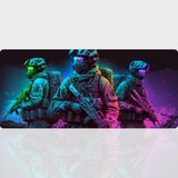 BLS 90X40 cm Büyük Boy Oyuncu Mouse Pad Kaymaz Taban Fare Altlığı Gaming Mousepad XXL - Neon - 01