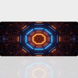 BLS 90X40 cm Büyük Boy Oyuncu Mouse Pad Kaymaz Taban Fare Altlığı Gaming Mousepad XXL - Neon - 03