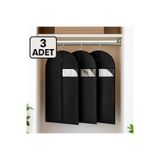 BLTBAGS Elbise Kılıfı 160x60 cm – Siyah, Şeffaf Pencereli, Fermuarlı Kıyafet taşıma ve Saklama Koruma Hurcu