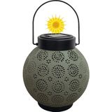 Blue Apple Güneş Enerjili Dekoratif LED Fener / Askılı Bahçe Feneri / Bahçe Dekorasyon Feneri / BA-SL25R - Kahverengi