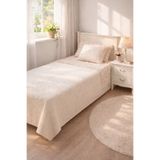 Blue Atelier %100 Pamuk Fırfırlı Pike Yatak Örtüsü Takımı Çocuk Pike Takımı Genç Pike