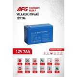 Blue Battery 12 VOLT 7 AMPER KURU TİP AKÜ 12 V 7 AH BL Mavi