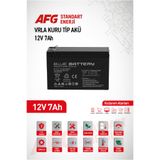 Blue Battery 12 VOLT 7 AMPER KURU TİP AKÜ 12 V 7 AH BL