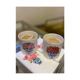 Blue Blanc Kırmızı Gül Espresso, Double Türk Kahvesi Fincanı - 2'si 1 Arada - 0,1 kg
