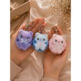 Blue Cat Bijouterie Mini Peluş Ayna/çanta Aksesuarı - Mavi