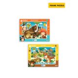 Blue Focus 2 ADET 72 PARÇA ÇOCUK PUZZLE DİNO VE MAMUT VE DİNOZORLAR