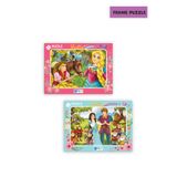 Blue Focus 2 ADET 72 PARÇA ÇOCUK PUZZLE PRINCESS KÜLKEDİSİ SİNDİRELLA VE PRINCESS PAMUK PRENSES
