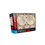 Blue Focus 2000 Parça Puzzle - Antıque World Map (ANTİK DÜNYA HARİTASI)
