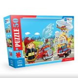 Blue Focus 50 Parça Fireman İtfaiyeci Puzzle