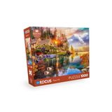 Blue Focus Mountain Houses Dağ Evleri 1000 Parça Puzzle