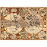 Blue Focus Old World Map Eski Dünya Haritası 1000 Parça Puzzle