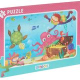 Blue Focus Tek Boynuzlu At 30 Parça Frame Kız Çocuk Puzzle