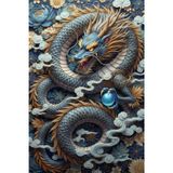 Blue & Gold Dragon: Japanese A5 Lined Notebook (Imperial Japan Collection)