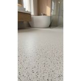 Blue Home 1 Metre En Beyaz Terrazzo Mozaik Desenli Zemin Muşambası - Su Geçirmez Kaymaz Pvc Kaplama Salon Mutfak Veranda Işyeri Banyo - 1 x 10