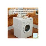 Blue Home Çamaşır Makinesi Örtüsü PVC Dantel Deliksiz Sıvı Geçirmez 76 cm x 120 cm Beyaz