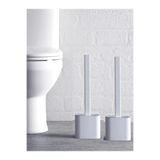 Blue Home Lıght Beyaz 2'li Silikon Banyo Tuvalet Klozet Temizleme Fırçası Ve Tutucu Wc Klozet Fırçası