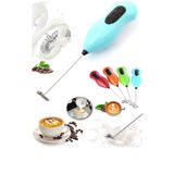 Blue Home Lıght Pilli Mini Mixer Kahve Süt Köpürtücü Karıştırıcı Cappuccino Mixer