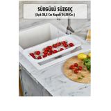 Blue Home Lıght Sürgülü Ayarlanabilir Pratik Lavabo Süzgeci, Uzun Kısa Ayarlı Evye, Meyve Sebze Salata Yıkama
