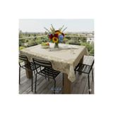 Blue Home Pvc Muşamba Dantel Görünümlü Kaymaz Sıvı Geçirmez Deliksiz Mutfak Masa Örtüsü Çiçek Motifli 120x150