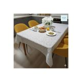 Blue Home Pvc Muşamba Dantel Görünümlü Kaymaz Sıvı Geçirmez Deliksiz Mutfak Masa Örtüsü Çiçek Motifli