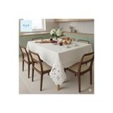 Blue Home Pvc Muşamba Dantel Görünümlü Mutfak Masa Örtüsü Beyaz Çiçek Motifli 120x150 Cm