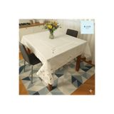 Blue Home Pvc Muşamba Dantel Görünümlü Mutfak Masa Örtüsü Krem Çiçek Motifli 120x150 Cm