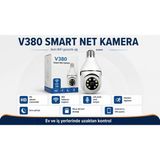 Blue Inter Ampul Tipi Wifi Güvenlik Kamerası E27 Duylu Döner Başlıklı Akıllı Kamera Uzaktan Canlı Izleme Telefon Kontrollü Gece Görüşlü