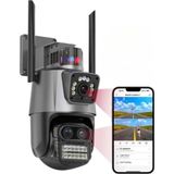 Blue İnter Blur Inter INT- cmR45 3 Kameralı Icsee Xmeye Yazılımlı UHD Ptz Güvenlik Kamerası