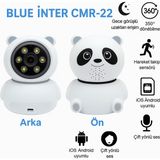 Blue Inter Cmr- 22 Panda Güvenlik Kamerası – 360° Dönüş, Gece Görüşü, Hareket Takipli, Çift Yönlü Ses - PANDA KAMERA CMR-22