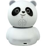 Blue İnter Qasul Panda Görünümlü 360° 1080P Ip Güvenlik Kamerası Gece Görüşlü Panda Kılıflı Wifi Kamera - Beyaz
